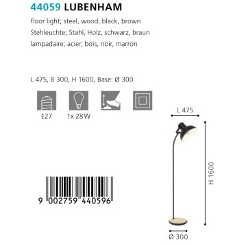 Торшер Eglo Lubenham 44059-2