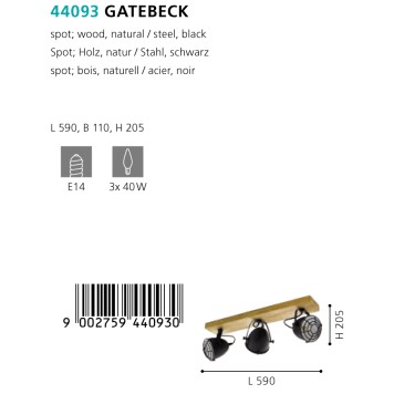 Спот Eglo Gateback 44093-2