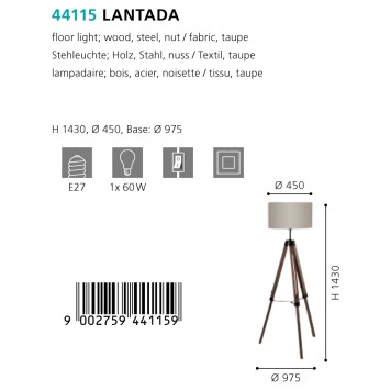 Торшер Eglo Lantada 44115-5