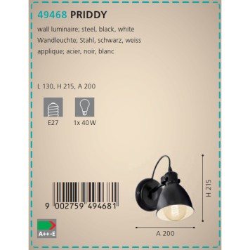 Бра Eglo Priddy 49468-2