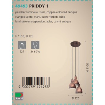 Люстра Eglo Priddy 1 49493-2