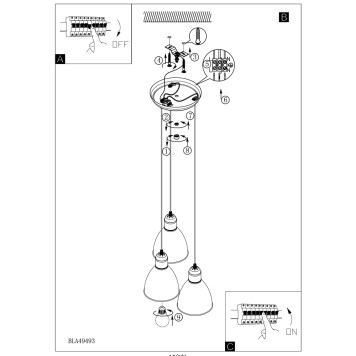 Люстра Eglo Priddy 1 49493-3