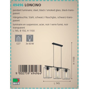 Люстра Eglo Loncino 49496-3