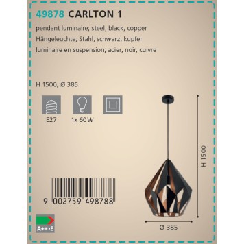 Люстра Eglo Carlton 1 49878-4