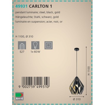 Люстра Eglo Carlton 1 49931-4