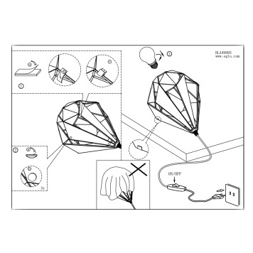 Лампа настольная Eglo Carlton 1 49993-4