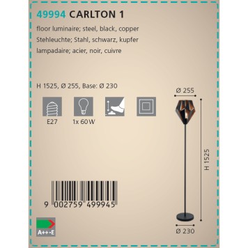 Торшер Eglo Carlton 1 49994-3