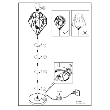 Торшер Eglo Carlton 1 49994-4