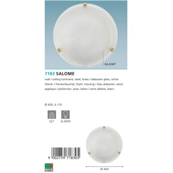 Светильник настенно-потолочный Eglo Salome 7183-2