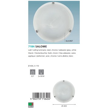 Светильник настенно-потолочный Eglo Salome 7184-2