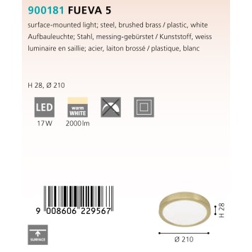 Светильник настенно-потолочный Eglo Fueva 5 900181-4