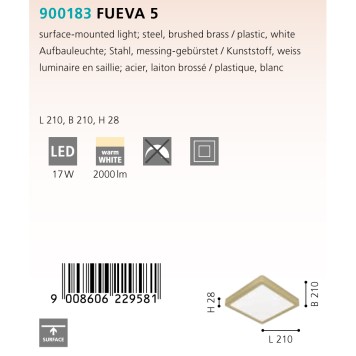 Светильник настенно-потолочный Eglo Fueva 5 900183-3