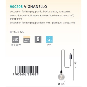 Уличный потолочный светильник Eglo Vignanello 900208-1