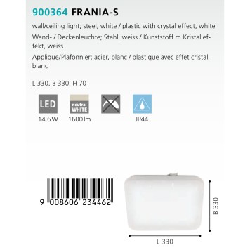 Светильник настенно-потолочный Eglo Frania-S 900364-5