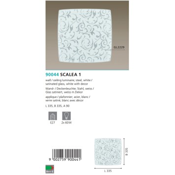 Светильник настенно-потолочный Eglo Scalea 1 90044-1