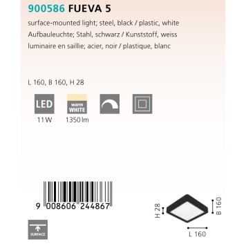 Светильник точечный Eglo Fueva 5 900586-3