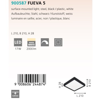 Светильник точечный Eglo Fueva 5 900587-3