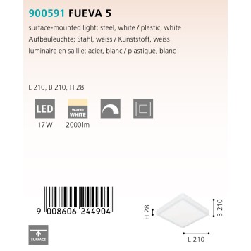 Светильник точечный Eglo Fueva 5 900591-3