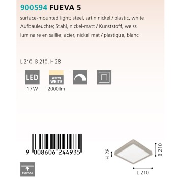 Светильник точечный Eglo Fueva 5 900594-3