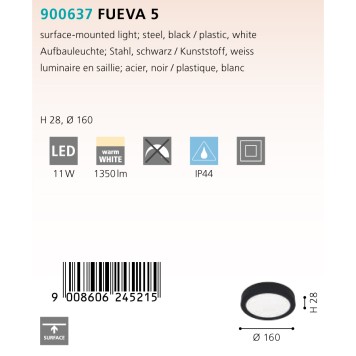 Светильник точечный Eglo Fueva 5 900637-3