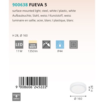 Светильник точечный Eglo Fueva 5 900638-3