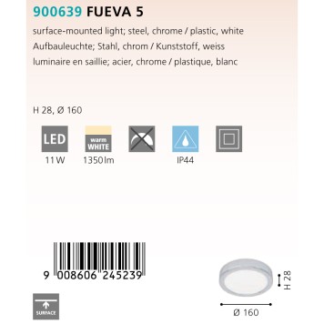 Светильник точечный Eglo Fueva 5 900639-3