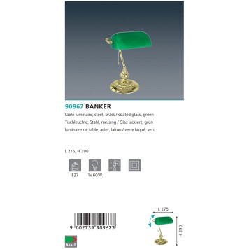 Лампа настольная Eglo Banker 90967-4