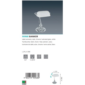Лампа настольная Eglo Banker 90968-4