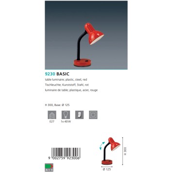 Лампа настольная Eglo Basic 9230-2