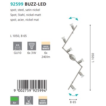 Спот Eglo Buzz-Led 92599-2