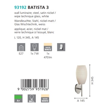 Бра Eglo Batista 3 93192-1