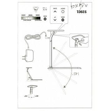 Лампа настольная Eglo Caupo 93965-3