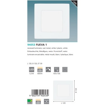 Светильник точечный Eglo Fueva 1 94053-2