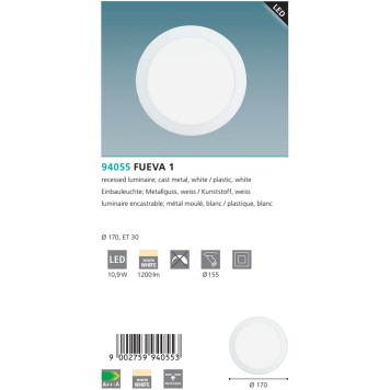Светильник точечный Eglo Fueva 1 94055-2