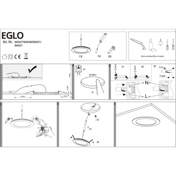 Светильник точечный Eglo Fueva 1 94055-3