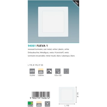 Светильник точечный Eglo Fueva 1 94061-2