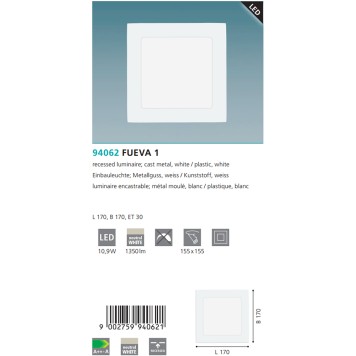 Светильник точечный Eglo Fueva 1 94062-2