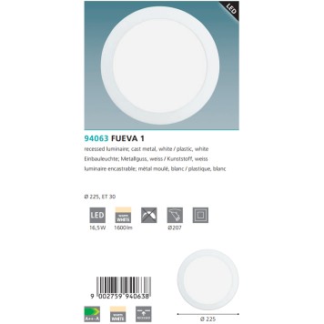 Светильник точечный Eglo Fueva 1 94063-2