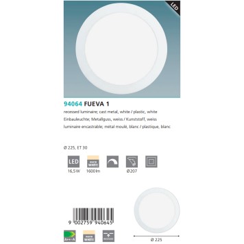 Светильник точечный Eglo Fueva 1 94064-2