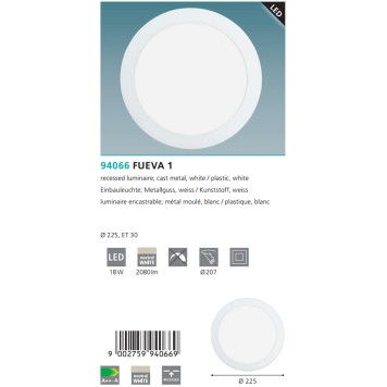 Светильник точечный Eglo Fueva 1 94066-2