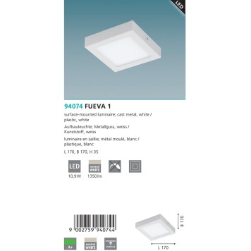 Светильник точечный Eglo Fueva 1 94074-2