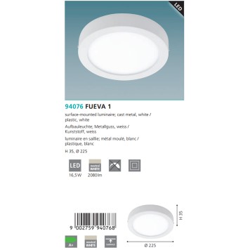 Светильник точечный Eglo Fueva 1 94076-2