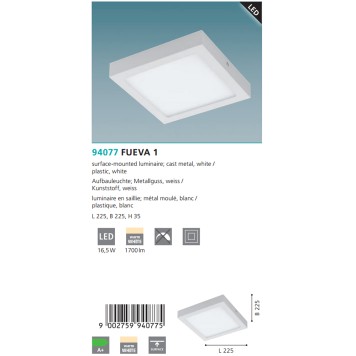 Светильник точечный Eglo Fueva 1 94077-2