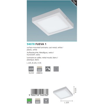 Светильник точечный Eglo Fueva 1 94078-2