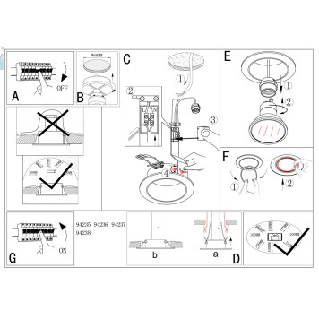 Светильник точечный Eglo Peneto 94237-4