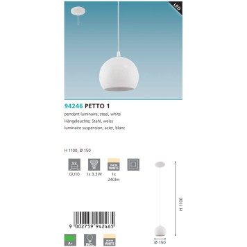 Люстра Eglo Petto 1 94246-2