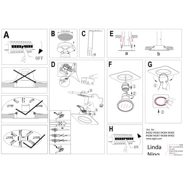 Светильник точечный Eglo Peneto 94263-4