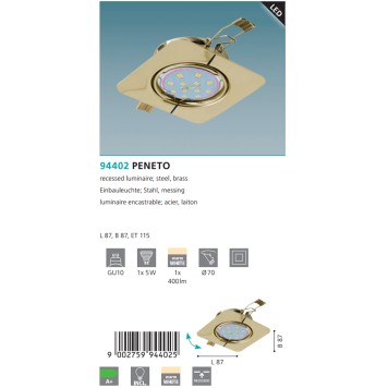 Светильник точечный Eglo Peneto 94402-2