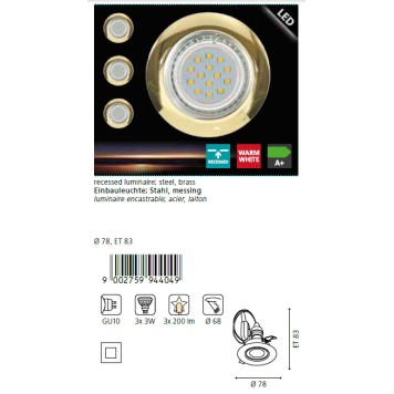 Светильник точечный Eglo Peneto 94404-1