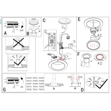 Светильник точечный Eglo Peneto 94408-3